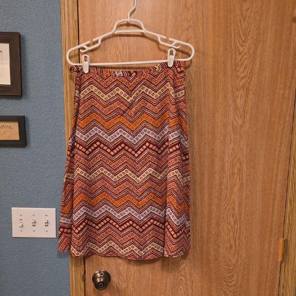 Royal Robbins Multicolor Chevron A-Line Skirt